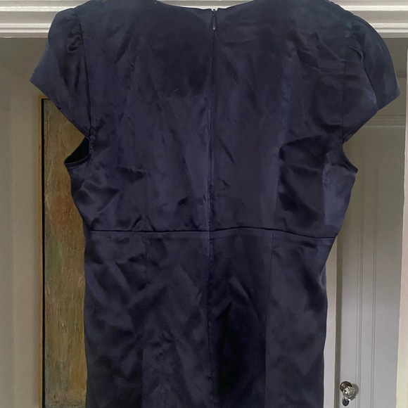 Nannette Lepore Silk Navy Embellished Top - Picture 2 of 6